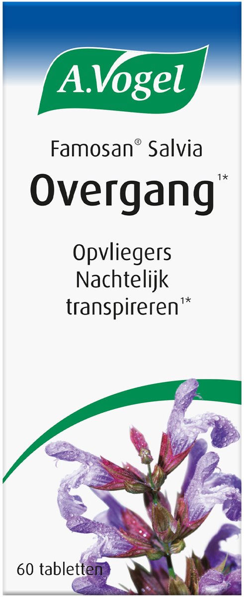 A.Vogel Famosan Overgang Salvia tabletten - Bij opvliegers en (nachtelijk) transpireren - 60 st