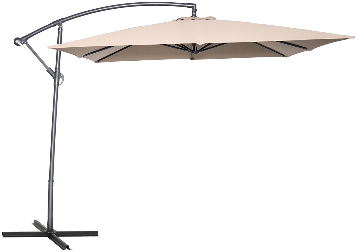 Garden Impressions Corfu zweefparasol 250x250 - taupe