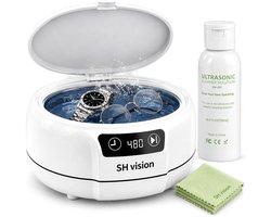 Ultrasoon Reiniger 700ml – Inclusief Reinigingsvloeistof + Doekje – Brillenreiniger – Sieraden Reiniger – Brillenbad