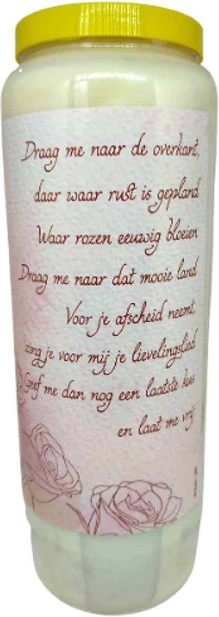 noveenkaars Overkant - 9 dagen brander - set van 5 stuks Wit
