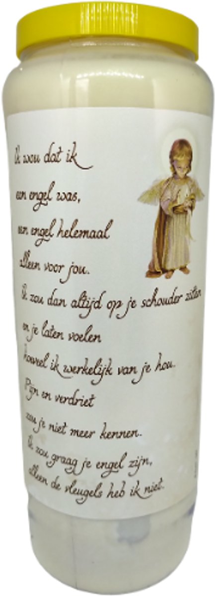 noveenkaars Ik wou dat - 9 dagen brander - set van 5 stuks wit