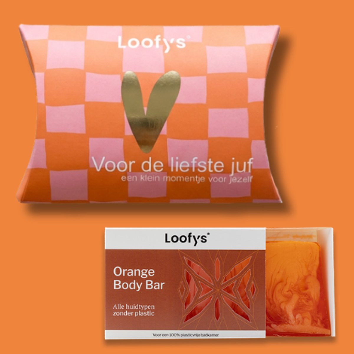 Loofys® Juf Cadeau – Bedankje Juf – Body Bar Orange 80g in Cadeaudoosje – Bedankt Cadeautje Einde Schooljaar, Afscheid & Kerstcadeau – Onder 10 Euro – Vegan & Plasticvrij — cadeau in Verzorging - foto 6