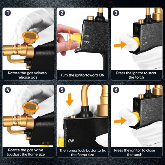 Seth Select Gasbrander voor Solderen & BBQ - Soldeerbrander MAPP/Propaan - Lastoorts 3 Nozzles (10/13/19 mm) - Voor Precisie & Krachtig Verwarmen — afbeelding 4