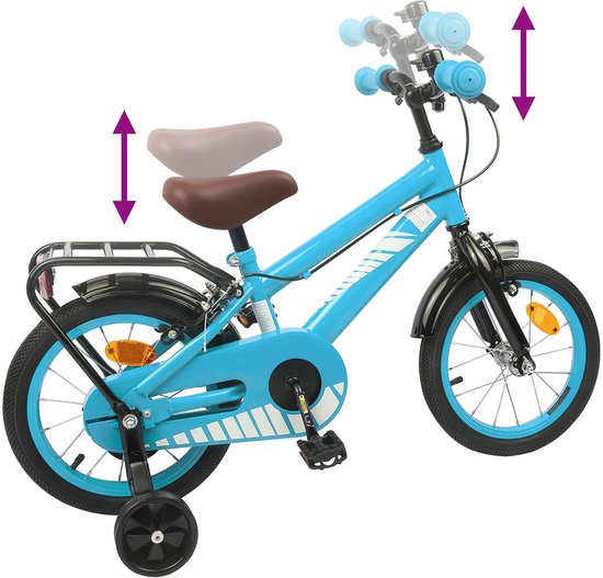vidaXL - Kinderfiets - 16 - Inch - voor - 4-6 - jaar - oud - Lichtblauw van VidaXL — afbeelding 4