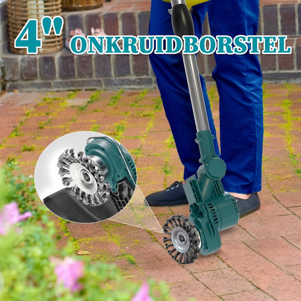 Accu Grasmaaier - 750W Elektrische Grastrimmer (Zonder Accu/Lader) - 4-in-1 Multifunctioneel - Borstelloze Motor - Verstelbaar - Geschikt voor 18V-21V Accu's (Makita Compatibel) – foto 5