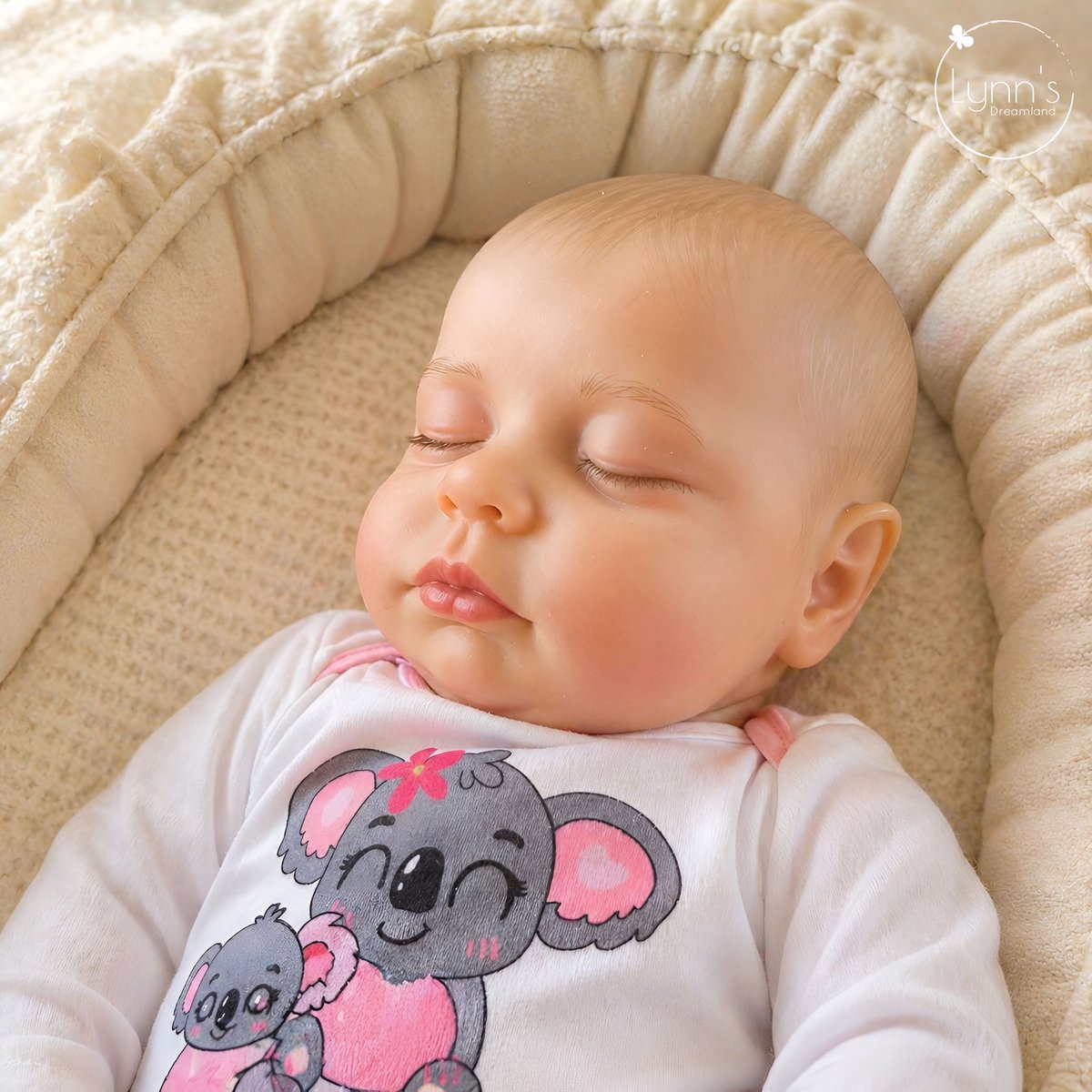 Reborn Baby Pop 'Mae' - 50 cm - Slapend meisje - Soft Vinyl - Met outfit en accessoires - In geschenkdoos — afbeelding 6