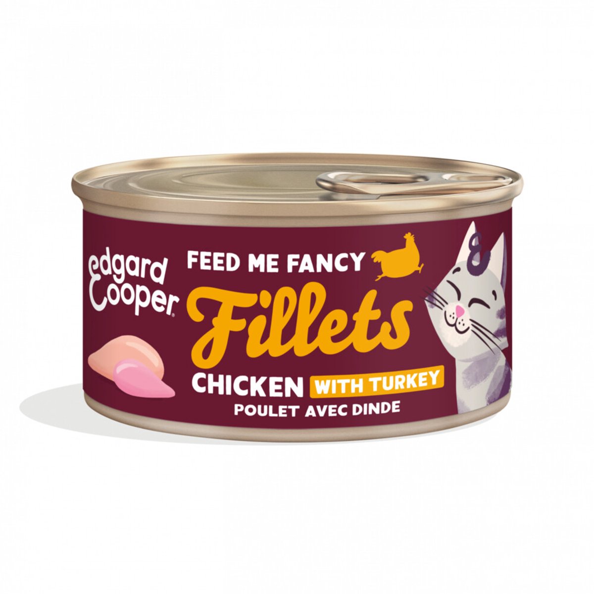 Edgard & Cooper Edgard & Cooper Kattenvoer Fillets Kip & Kalkoen - 24 x 70 gr - Voordeelverpakking
