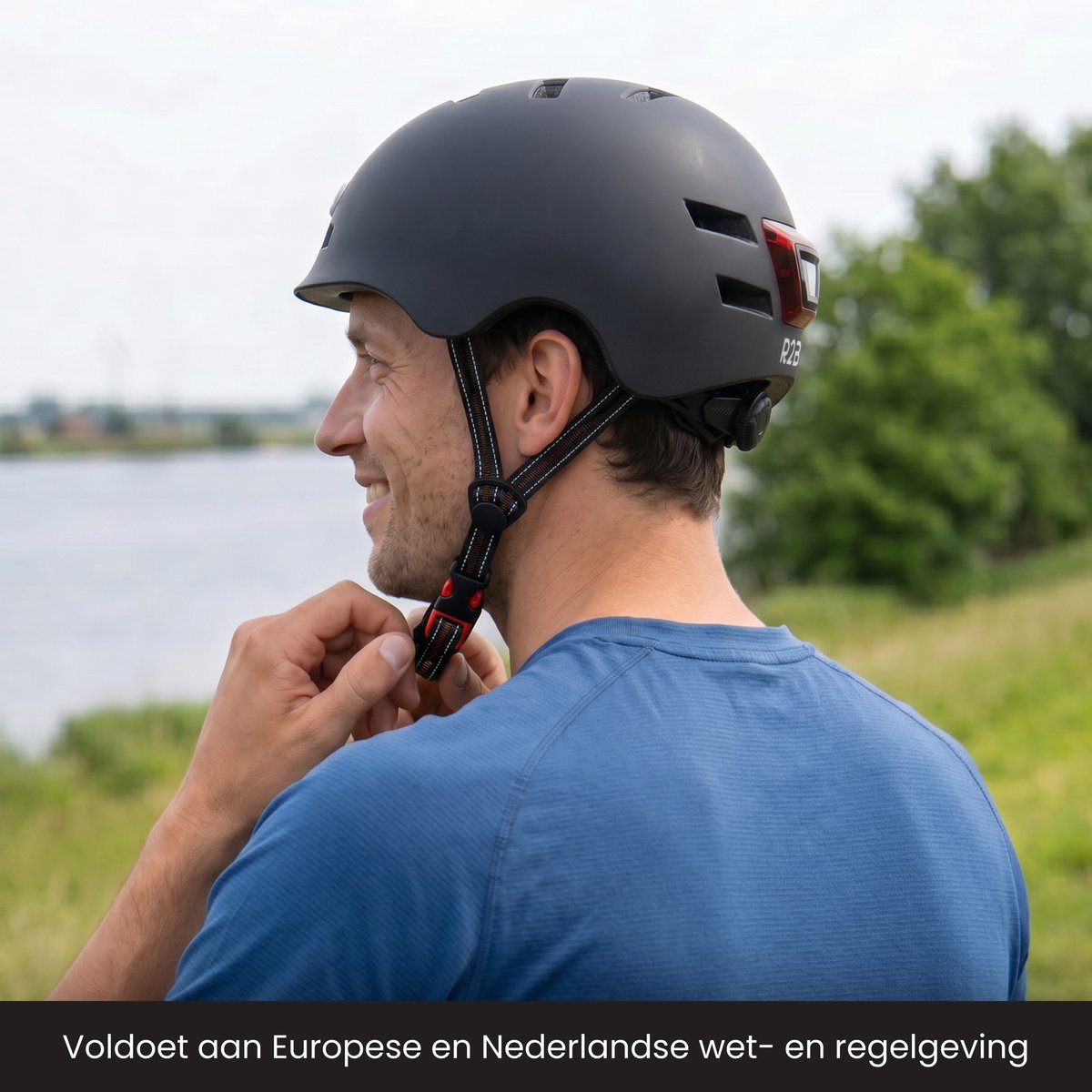 R2B Fietshelm Volwassenen - LED Verlichting - Maat M - 52-56 cm - Fietshelm Dames - Fietshelm Heren - Fiets helm Elektrische Fiets - Bike Helmet - Ook als Fatbike & Skate Helm – foto 7