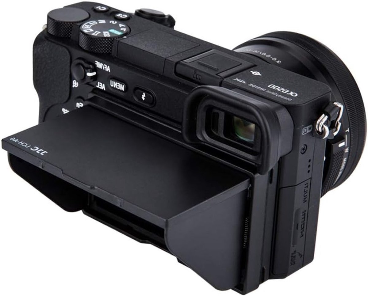 LCD Schaduwkap voor Mirrorless Digitale Camera's zoals Sony Alpha A6600, A6500, A6400, A6300 en A6100 - Bescherming tegen Zonlicht, Verbeterde Kijkervaring en Fotokwaliteit