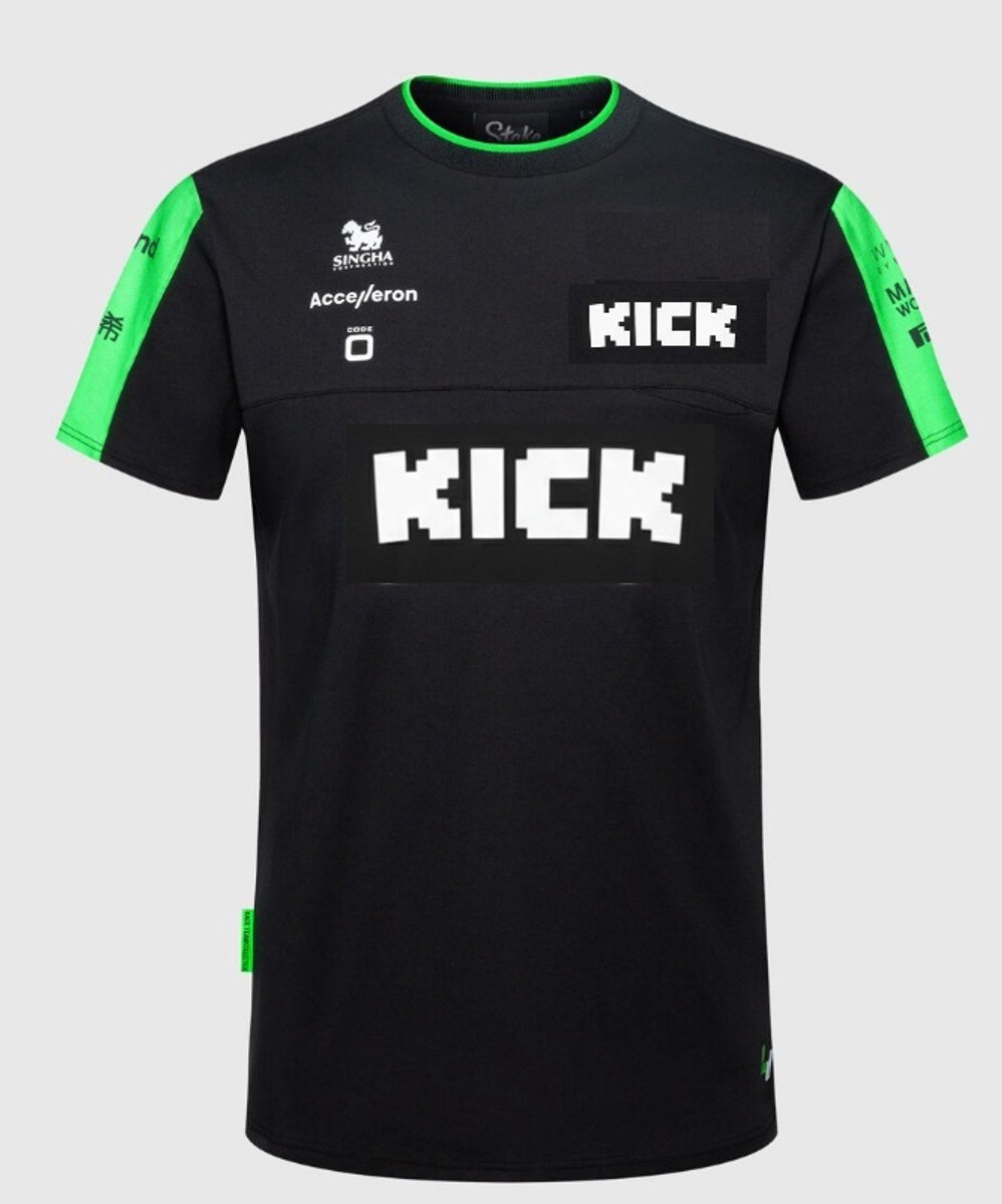 Stake F1 Team Kick Sauber - Official - Team T-shirt - Heren - Zwart - Maat M