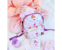 Bundel A Little Lovely Company Back to school set - Rugzak/Drinkfles RVS/4 Snackdozen/Bentobox - Princesses