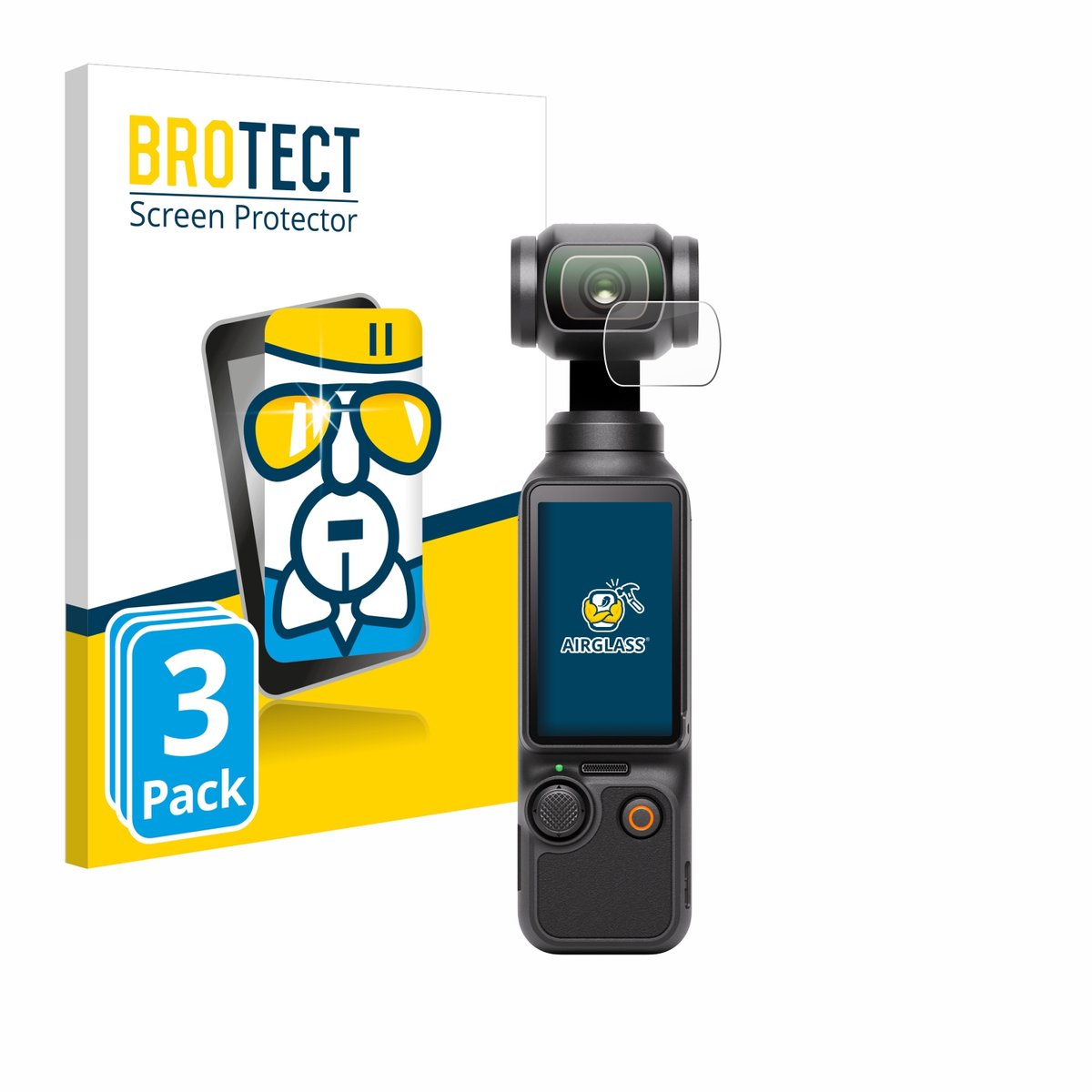 Screenprotector 3 Stuks voor DJI Osmo Pocket 3 (Lens) Beschermglas transparant