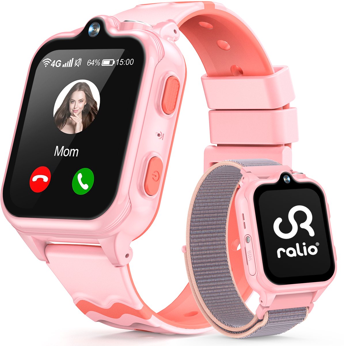 Ralio R5 Ultra horloge voor kinderen 4G – Dual Camera – Smartwatch Kinderen met AMOLED Display – SOS-knop – kinderhorloge videobellen – 2+16 GB groot geheugen – GPS Tracker – Voor Jongens en Meisjes