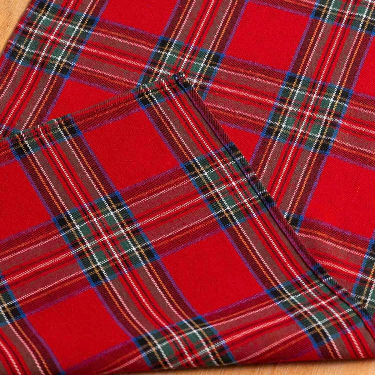 Kerst Tafelloper Rood Groen Schots Ruitpatroon 40x140cm voor Winter & Kerstdecoratie