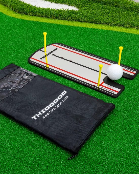 Golf Putting Spiegel - Putting Trainer - Golf Oefenen - Ultralicht 3mm - 30 x 15.5cm - Zwart van GOLF — afbeelding 4