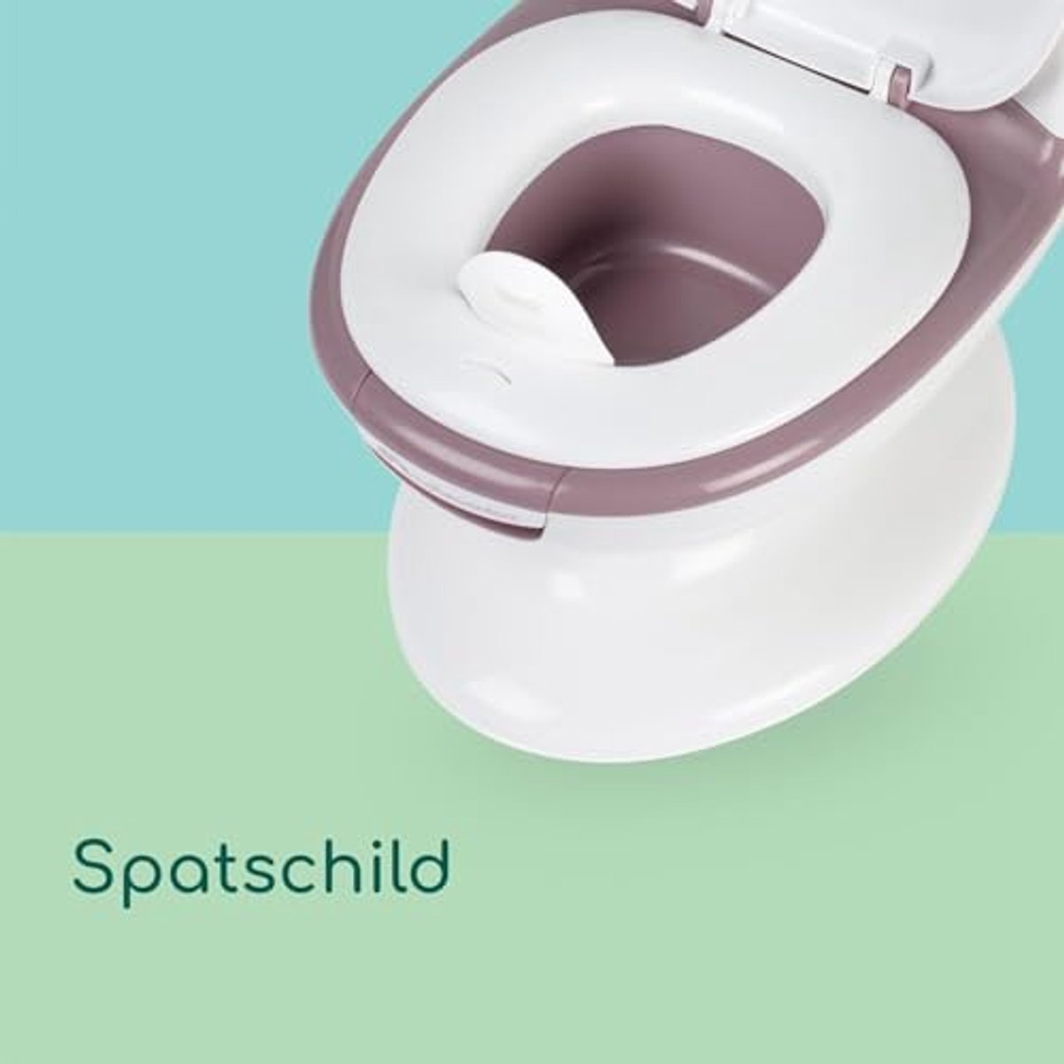Mini Toilet - Potty Training Pot - Kinderen Leren Zindelijk - Realistisch Spoelgeluid - 49.7 x 27.4 cm - Paars