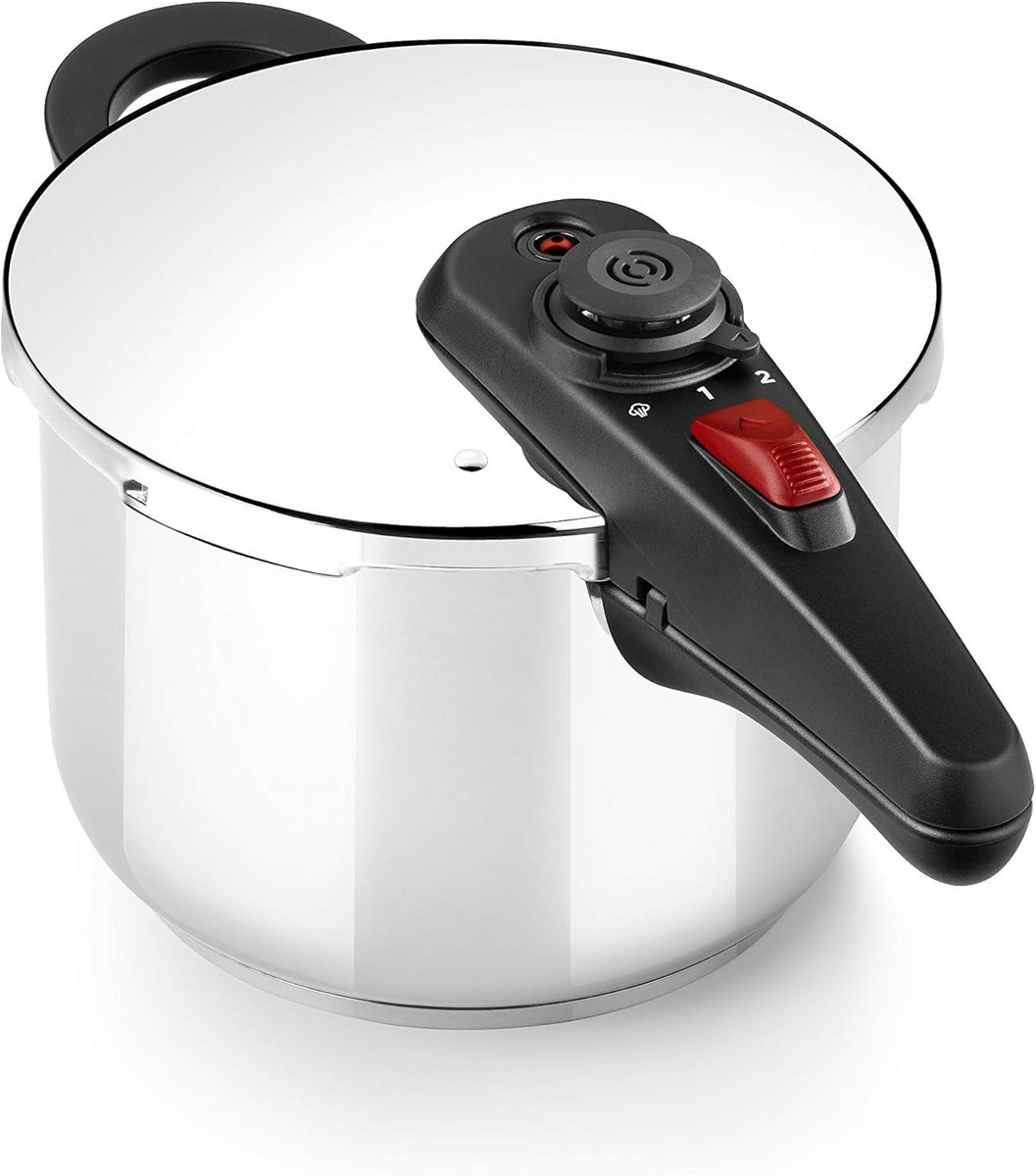 Snelkookpan Drukpan Keuken Gezond Koken Drievoudig Veiligheidssysteem 9 Liter Metallic