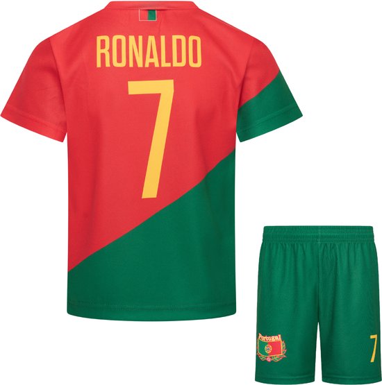 Rona Tenue Voetbal Portugal - Maillot Voetbal + ensemble short - Tenue Voetbal EURO/CM Vert/Rouge - Taille M