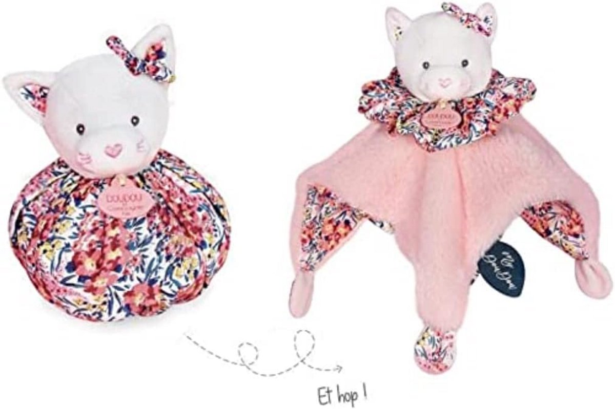 Transformeerbaar Knuffeldier - Kat Bal - Spelen en Knuffelen - 3-in-1 Functie - 25 cm - Roze