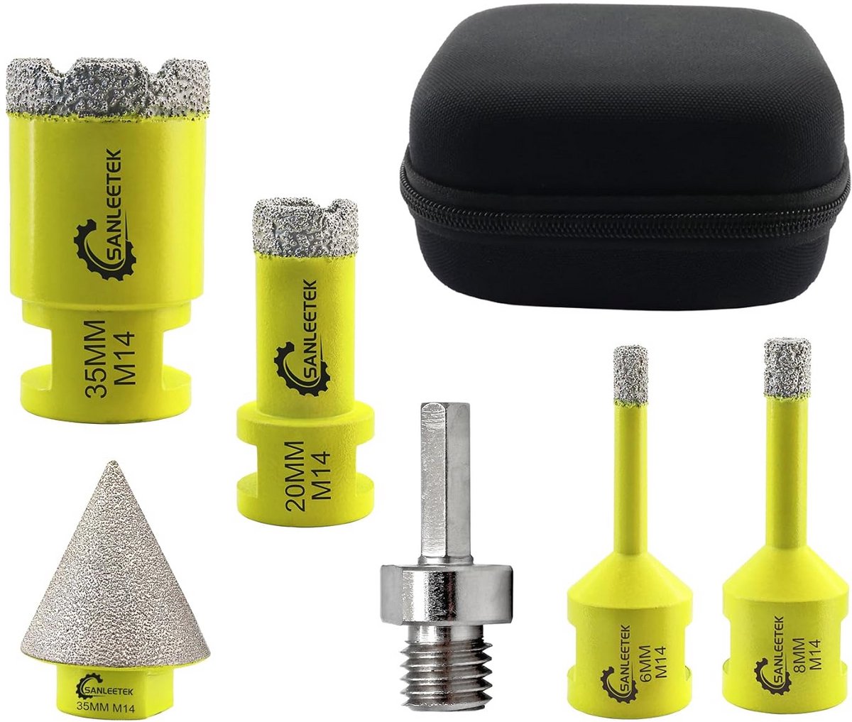 Diamantboorkroon Set - Tegelboren - Gaten Maken - Vacuüm Gesoldeerde Technologie - 6 Stuks - Zilver