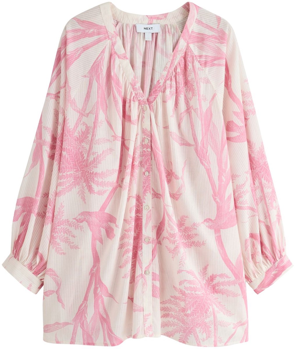 Next - Dames - Ruimvallend strandshirt - Crème
