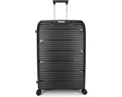 Decent EXPLORER Spinner TSA Reiskoffer 106 liter - Grote maat koffer 77 × 52,5 × 29,5 cm - Reiskoffer met wielen - Lichtgewicht koffer - Zwart