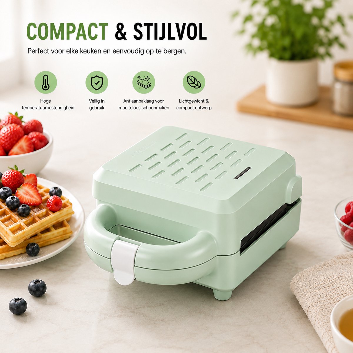 Royalstar 3-in-1 Sandwichmaker, Wafelijzer & Contactgrill – 650W, Antiaanbaklaag, Verwisselbare Bakplaten