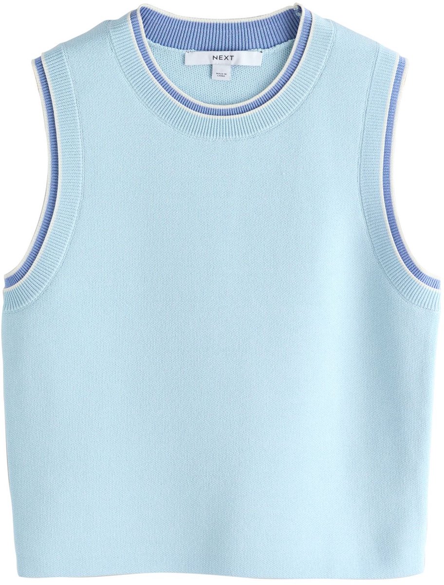 Next - Dames - Hemdje met dubbellaagse look - Blauw