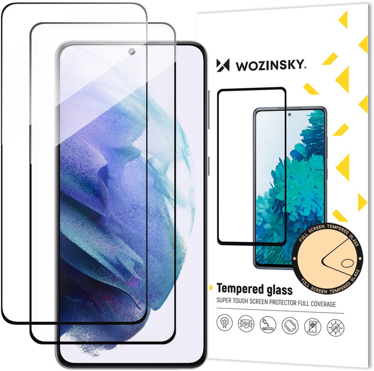Wozinsky Full Glue Serie - Gehard Glas Bescherming - Samsung Galaxy S23+ - Zwarte Rand - 9H Harde Graad