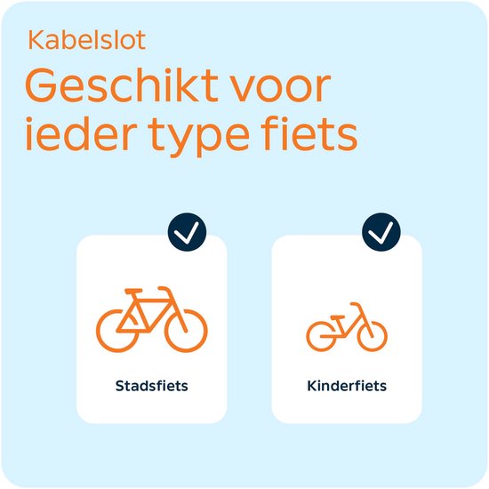 AXA Resolute 8/120 - Kabelslot - Slot voor Fietsen - Gebruiksvriendelijk - 120 cm lang - Diameter 8 mm - Licht blauw van AXA — afbeelding 2