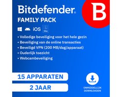 Bitdefender Family Pack - 24 maanden/15 apparaten - Nederlands - Download