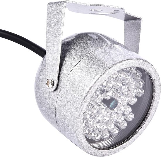 Infrarood Lamp - Nachtzicht Verlichting - Beveiliging Camera - 48 LED's - 5-20 Meter - Zilver — afbeelding 3
