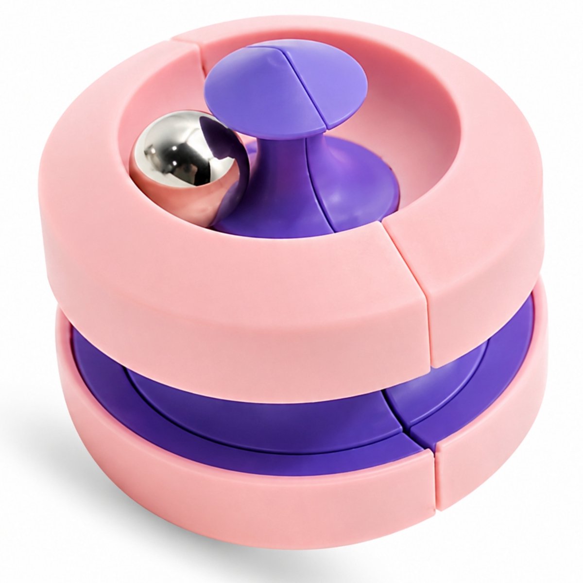 Stressverlagende spinner – compact fidgetspeeltje - Roze