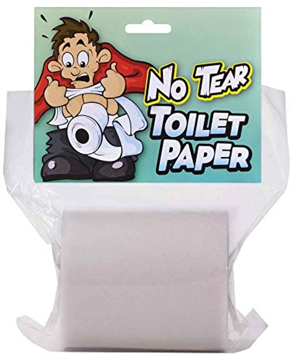 Toiletpapier Accessoire - Grappig Cadeau - Feestelijke Verrassing - Scheurvast Materiaal - 80 gram - Wit