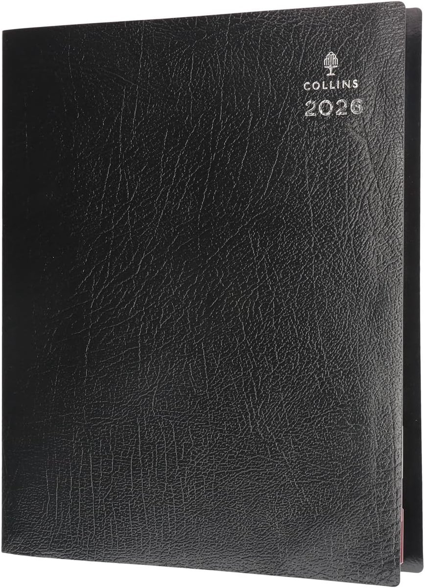 Jaarplanner 2026 - Afsprakenboek Dag - Planning Maken - Dag per pagina - A4 - Zwart