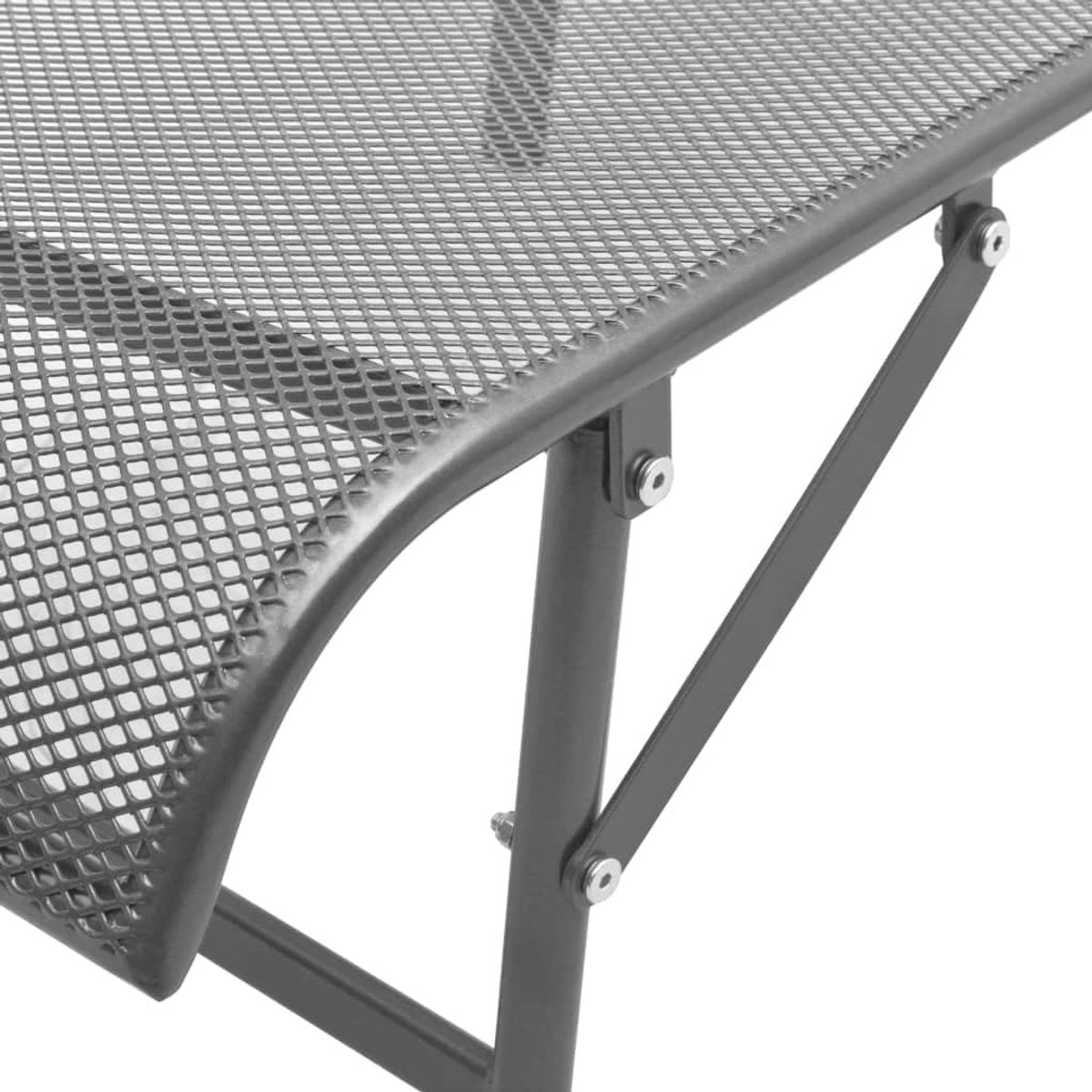 Verstelbare Ligstoel SteelWave 183cm – Moderne Stalen Mesh Sun Lounger met Armleuningen en Verstelbare Rugleuning – Weerbestendige Tuin- en Loungestoel 183x66x103 cm