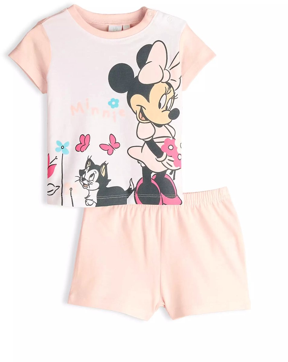 Disney Minnie Mouse - shortama - 100% katoen - Zalmroze - Pyjama
