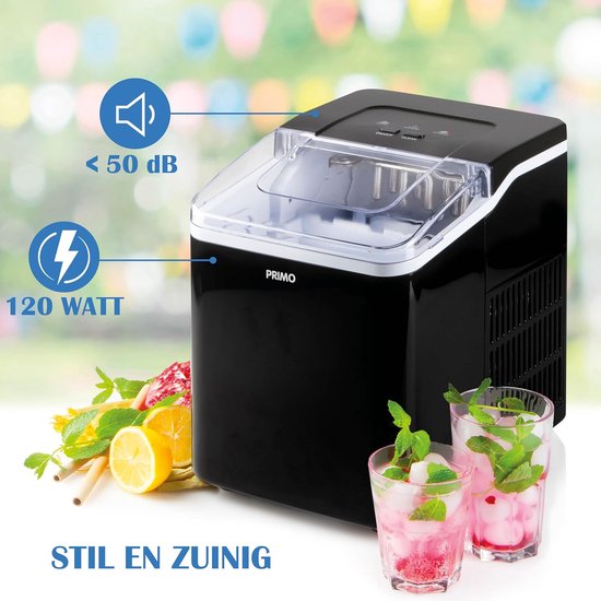 IJsmachine - Ijsblokjes maker - Snelle ijsbereiding - 9 ijsblokjes per cyclus - 12kg per dag - Zwart — afbeelding 2