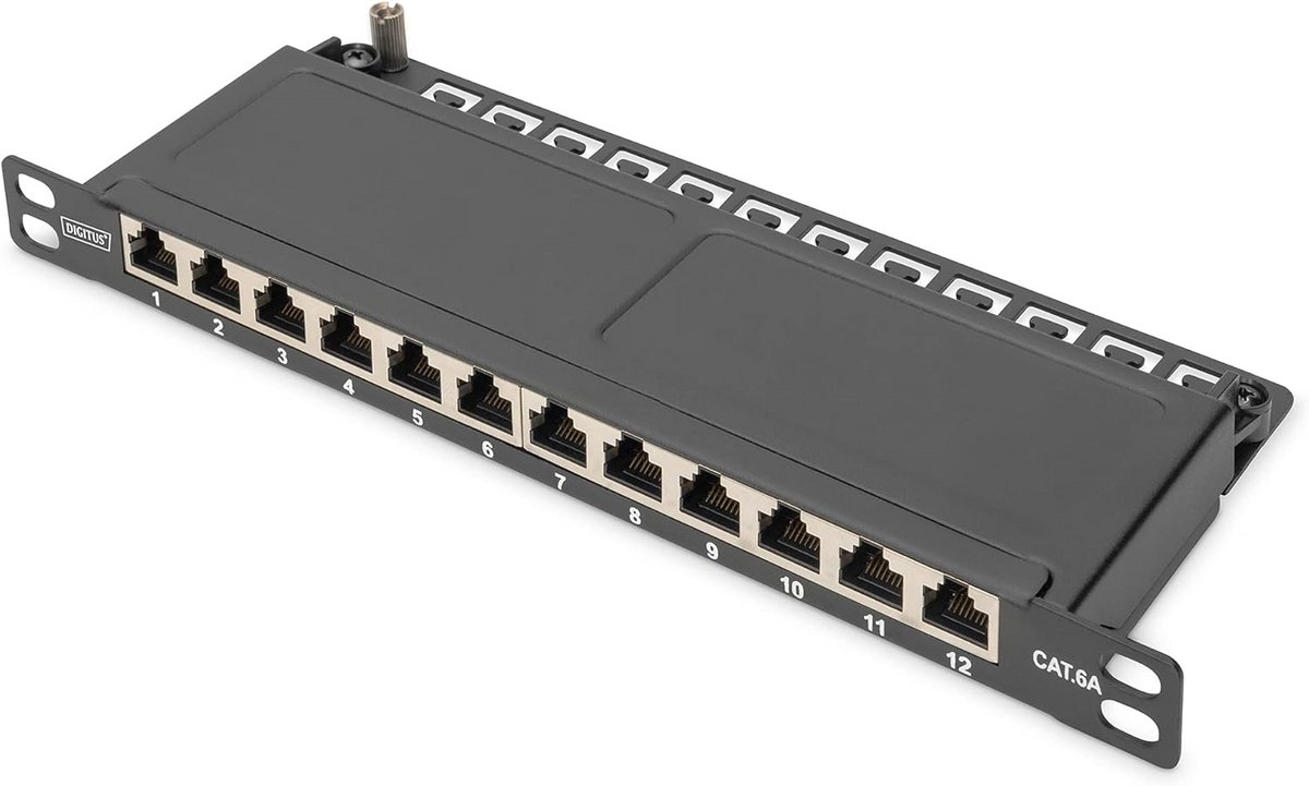 Patchpaneel - Netwerkpaneel RJ45 - Gestructureerde bekabeling - Volledig afgeschermd - 10-inch 05U - Zwart