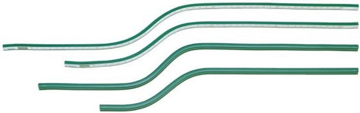 Liniaal 50 cm - Meetlat Flexibel - Tekenen en Meten - Flexibele Sluiting - 50 Centimeter - Transparant