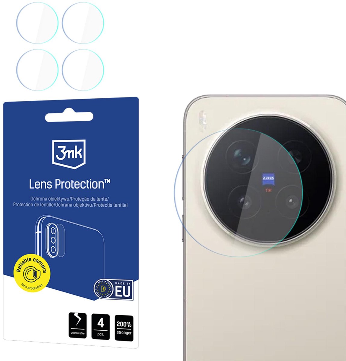 3Mk Lensbescherming Voor Vivo X300 Pro, Gehard Glas.