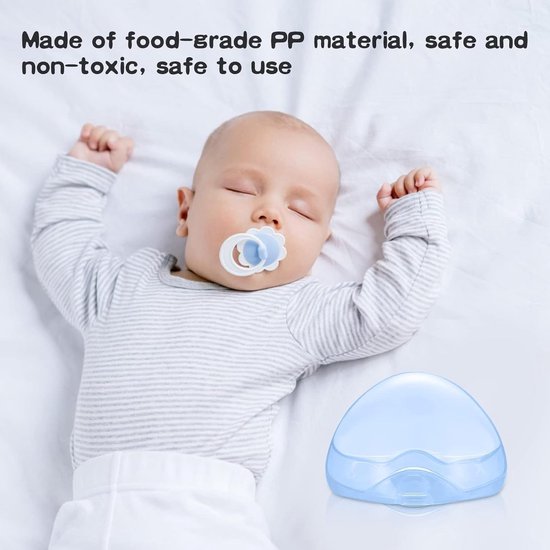 Babyfopspeenbox Set - 6 Transparante Houders met Koordjes en Vingerborstel - BPA-vrij Voedselkwaliteit Plastic - Geschikt voor Vaatwasser en Sterilisatie — afbeelding 4