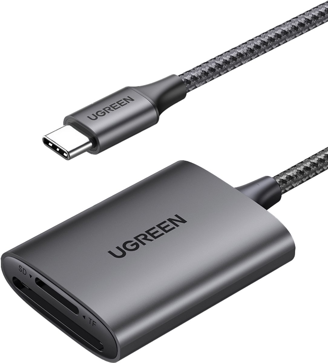 Ugreen - CM401 - USB C 5Gb/s SD/TF-kaartlezer - grijs