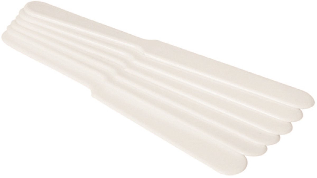 BarUp Bierafstrijker - Set van 6 - Wit - 235x26 mm - Kunststof