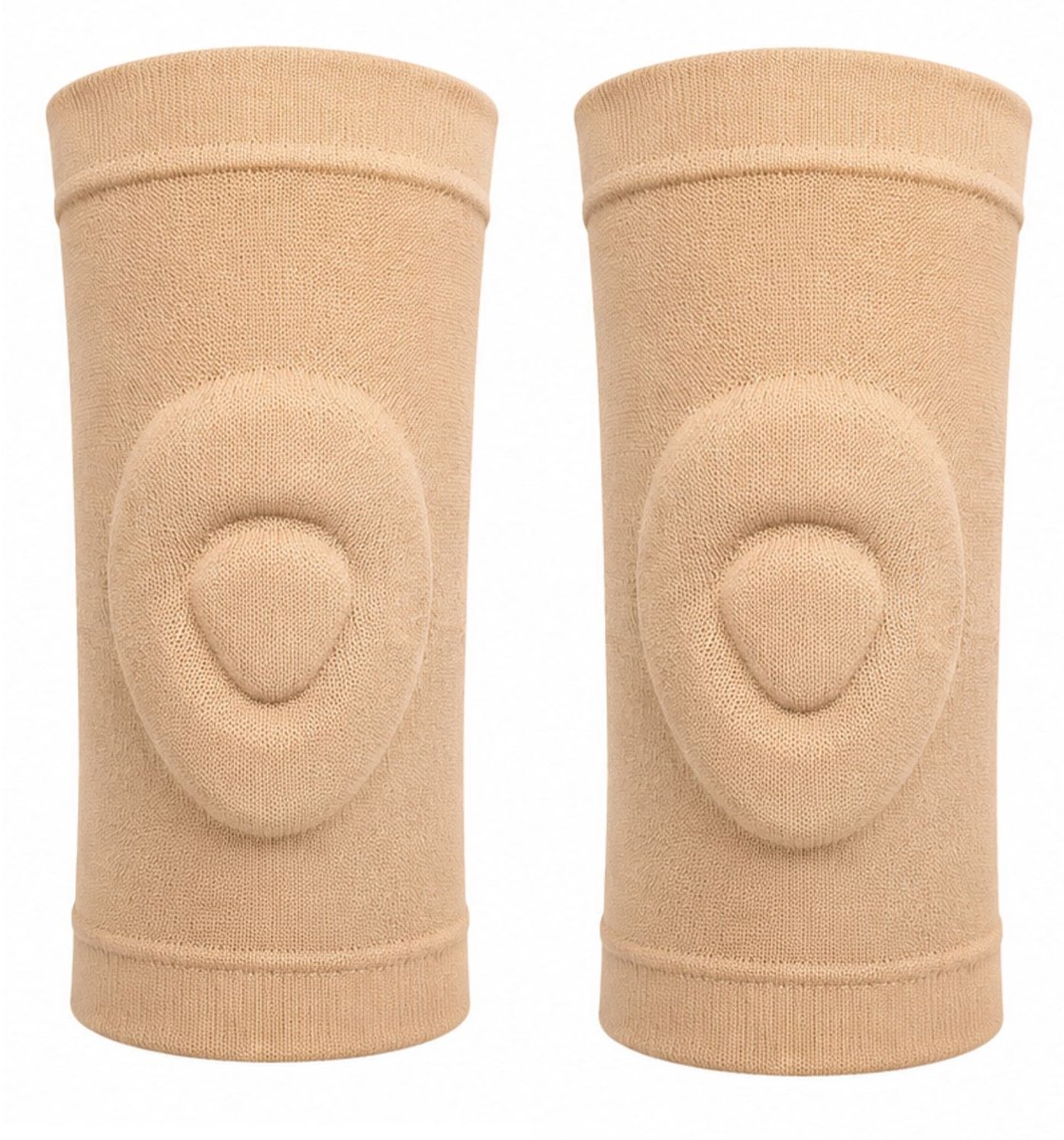 Dancer Dancewear - kniebeschermers met siliconen gel voor dans - lichte huidskleur - blond - kinderen/tieners - maat XS