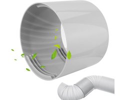 Afvoerslang Airco - Slang voor mobiele airco - Warme lucht afvoeren - Goede luchtdichtheid - Diameter 13 cm - Wit