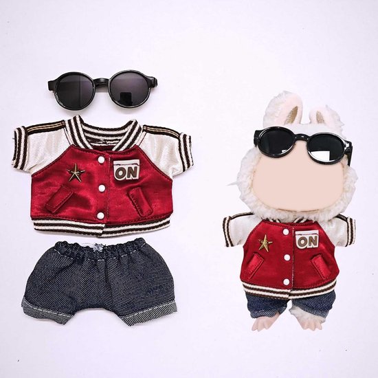 Poppenoutfitset - Kleding voor poppen - Poppen aankleden - Premium kwaliteit - 4-delig - Multicolor — afbeelding 5