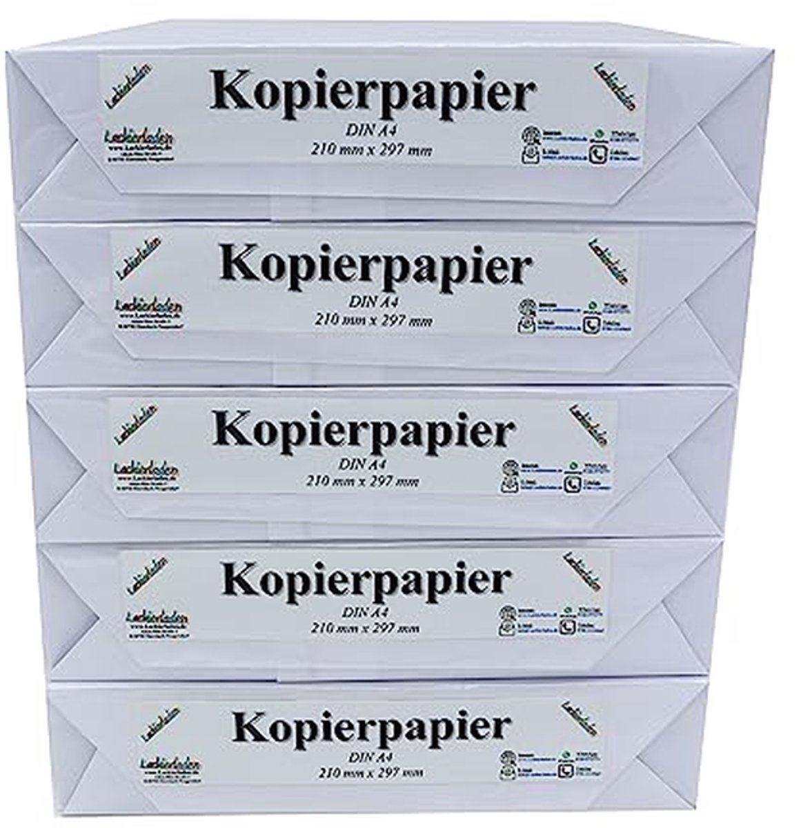 Kopieerpapier - Printerpapier - Dagelijks Printwerk - Houtvrij Wit - A4 2500 Vel - Wit