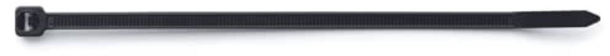 100 Stuks Zwarte Kabelbinders Nylon (4.8x250mm) - Sterk, Halogeenvrij en UV-bestendig