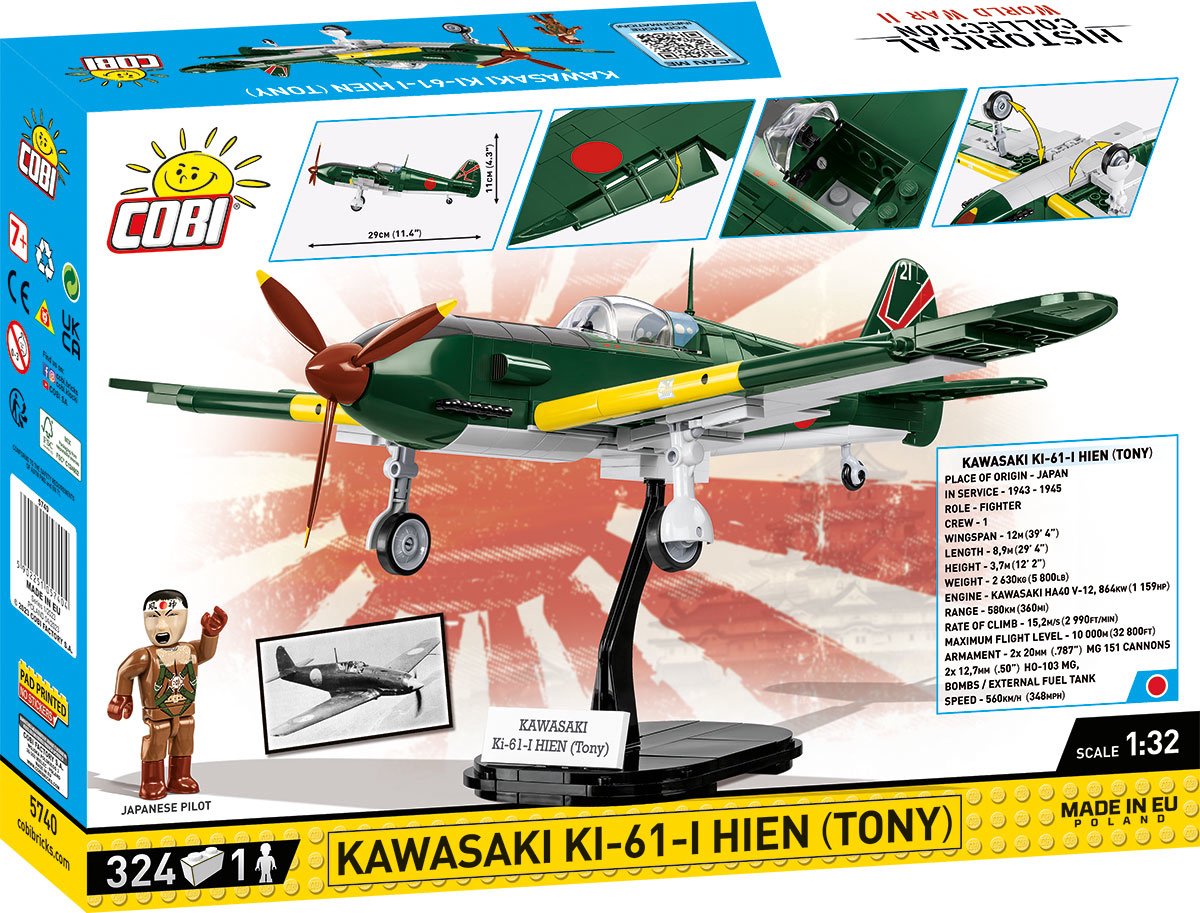 COBI Historical Collection - Kawasaki Ki-61-I Hien 'Tony' Constructiespeelgoed thumbnail 3